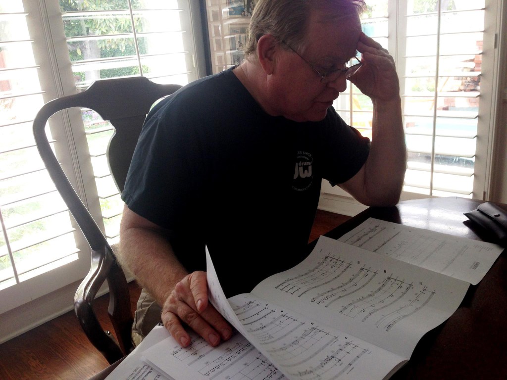 Don Williams, percussionist and brother of composer John Williams reviewing my score to Orbit.